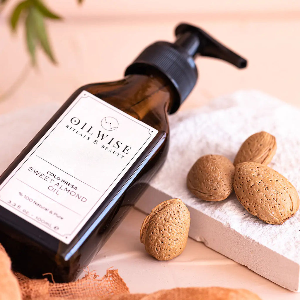 Cold Pressed Sweet Almond Oil & Eye Repair Serum Set — by Oilwise